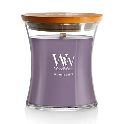 Woodwick Amethyst And Amber  Medium Hourglass Candle, 9.7 oz