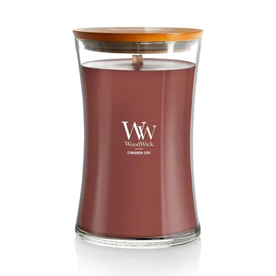Woodwick Cinnamon Chai  Large Hourglass Candle, 21.5 oz