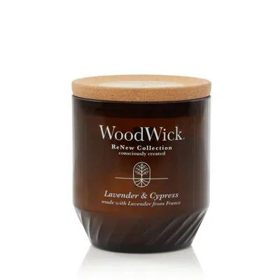Woodwick Lavender And Cypress  Medium Renew Candle, 6 oz