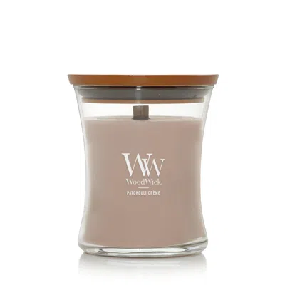 Woodwick Patchouli Creme  Medium Hourglass Candle, 9.7 oz