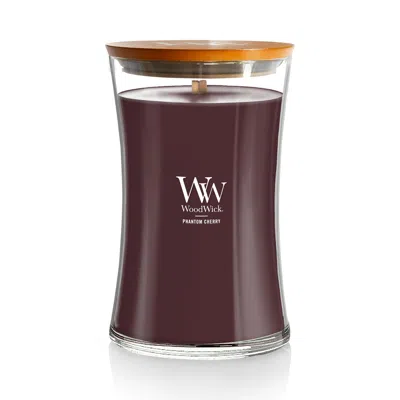 Woodwick Phantom Cherry  Large Hourglass Candle, 21.5 oz In Red