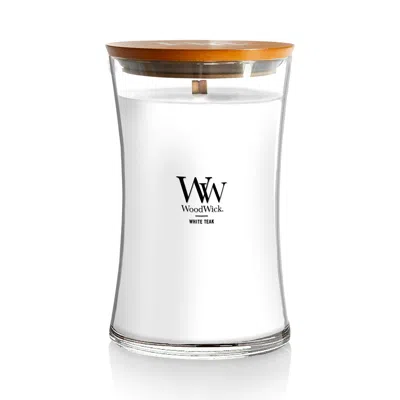 Woodwick White Teak  Large Hourglass Candle, 215 oz