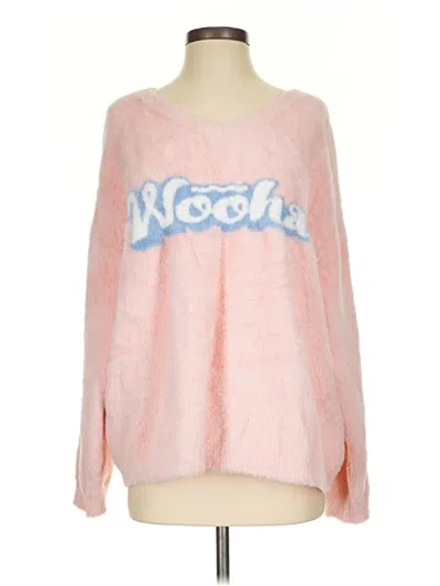 Pre-owned Wooha Pullover Sweater In Pink