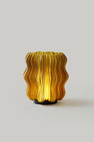 Wooj Design Cordless Mini Wavy Lamp In Brown