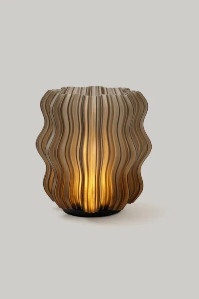 Wooj Design Cordless Mini Wavy Lamp In Gray