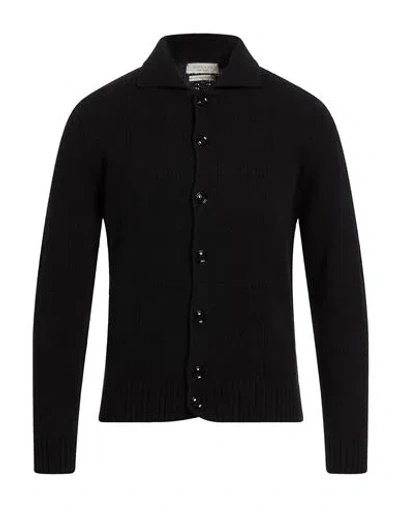 Wool & Co Man Cardigan Black Size M Wool
