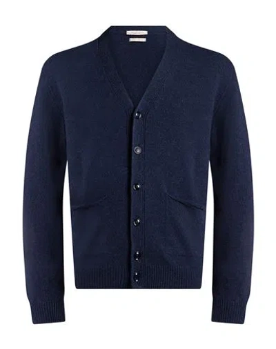 Wool & Co Man Cardigan Blue Size Xxl Wool