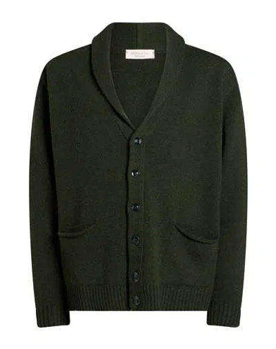 Wool & Co Man Cardigan Dark Green Size Xl Wool, Polyamide