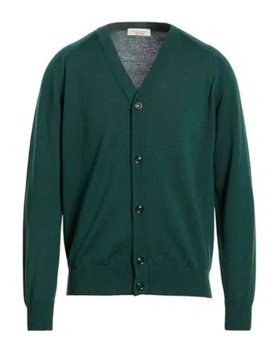 Wool & Co Man Cardigan Dark Green Size Xxl Merino Wool