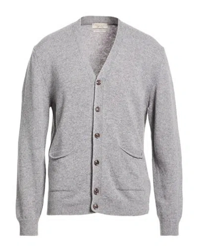 Wool & Co Man Cardigan Grey Size L Wool In Gray