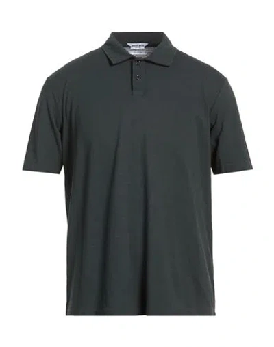Wool & Co Man Polo Shirt Dark Green Size L Cotton In Gray