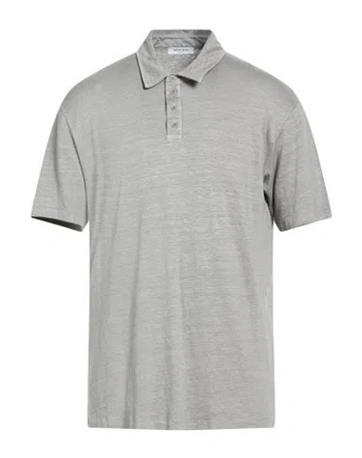 Wool & Co Man Polo Shirt Grey Size Xxl Linen, Elastane In Gray