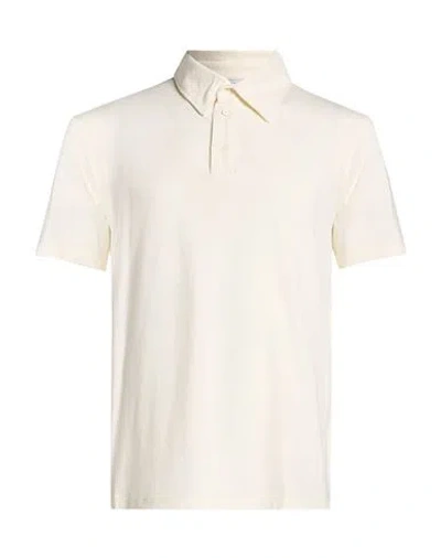 Wool & Co Man Polo Shirt Ivory Size L Cotton In Neutral