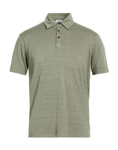 Wool & Co Man Polo Shirt Military Green Size 3xl Linen, Elastane