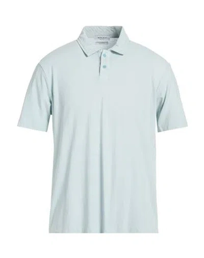Wool & Co Man Polo Shirt Sky Blue Size L Cotton