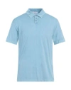 Wool & Co Man Polo Shirt Sky Blue Size Xl Mako Cotton