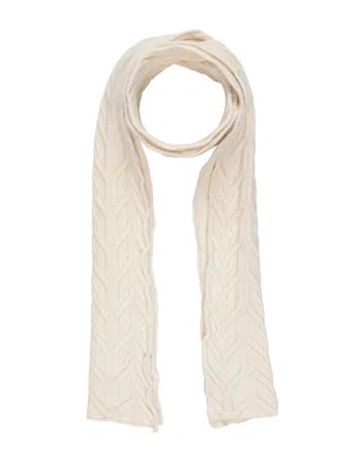 Wool & Co Man Scarf Ivory Size - Virgin Wool In White