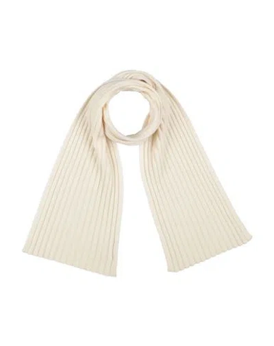 Wool & Co Man Scarf Ivory Size - Wool, Polyamide In White