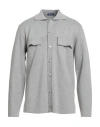 Wool & Co Man Shirt Light Grey Size Xl Cotton In Gray