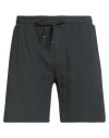 Wool & Co Man Shorts & Bermuda Shorts Black Size Xl Cotton In Black