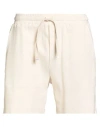 Wool & Co Man Shorts & Bermuda Shorts Cream Size Xl Cotton In Neutral