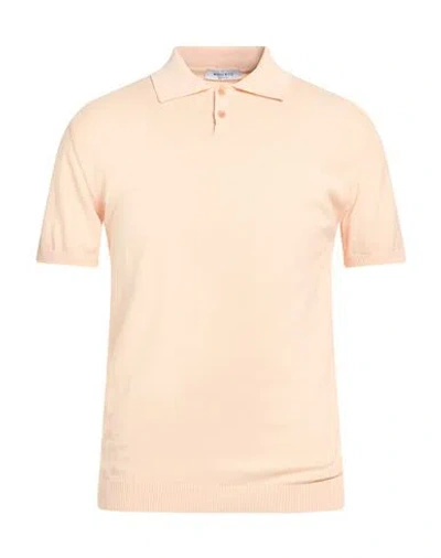 Wool & Co Man Sweater Apricot Size Xl Cotton In Orange