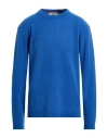 Wool & Co Man Sweater Azure Size Xxl Wool, Polyamide In Blue