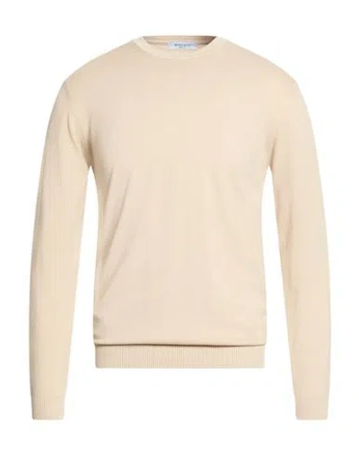 Wool & Co Man Sweater Beige Size L Cotton In Neutral
