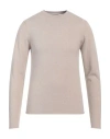 Wool & Co Man Sweater Beige Size S Merino Wool, Viscose, Polyamide, Cashmere In Beige