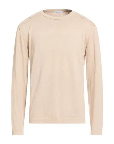 Wool & Co Man Sweater Beige Size Xxl Cotton In Multi