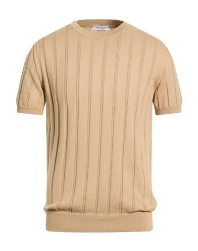 Wool & Co Man Sweater Beige Size Xxl Cotton In Nude