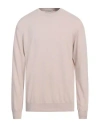 Wool & Co Man Sweater Beige Size Xxl Merino Wool, Cashmere