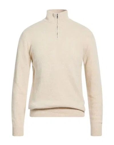 Wool & Co Man Sweater Beige Size Xxl Wool, Polyamide In Neutral