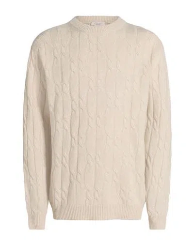 Wool & Co Man Sweater Beige Size Xxl Wool, Polyamide In Neutral