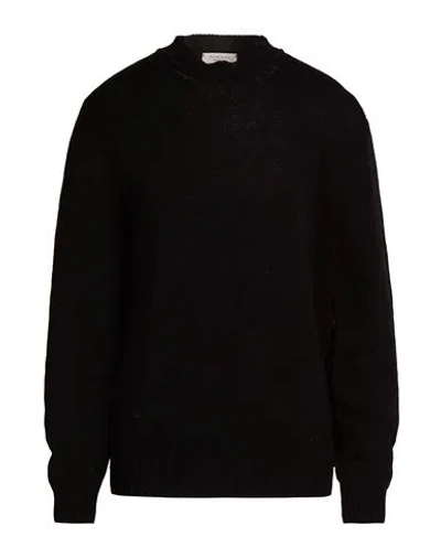 Wool & Co Man Sweater Black Size Xl Merino Wool In Blue