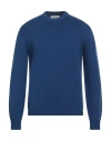Wool & Co Man Sweater Blue Size Xl Merino Wool In Blue