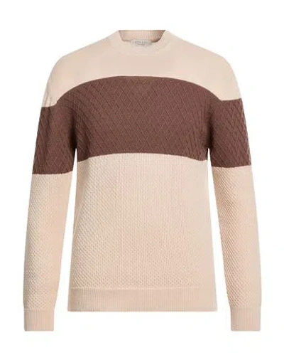 Wool & Co Man Sweater Blush Size L Merino Wool In Multi