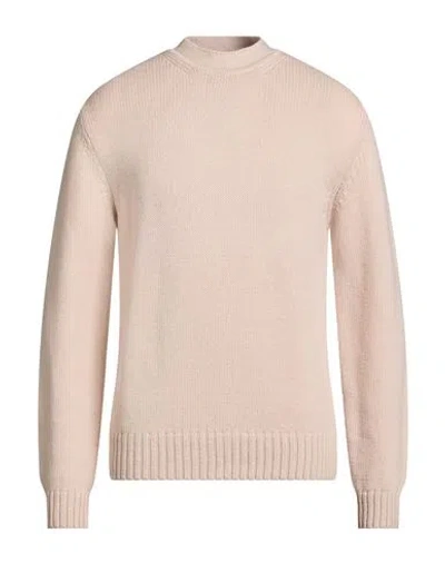 Wool & Co Man Sweater Blush Size Xl Merino Wool In Pink