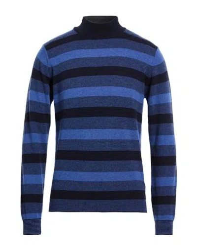 Wool & Co Man Sweater Bright Blue Size Xxl Wool, Polyamide, Cashmere