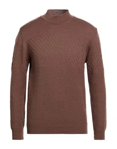 Wool & Co Man Sweater Brown Size L Merino Wool