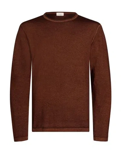 Wool & Co Man Sweater Brown Size L Merino Wool