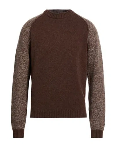 Wool & Co Man Sweater Brown Size L Wool, Polyamide