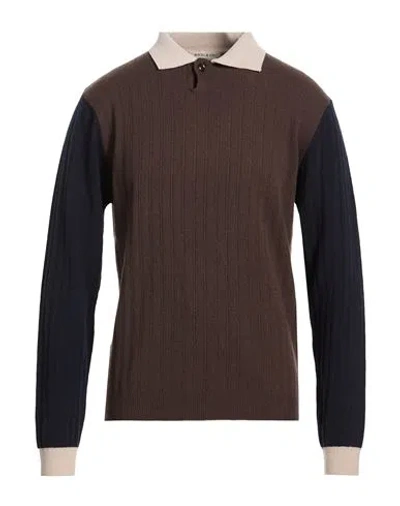 Wool & Co Man Sweater Brown Size Xl Merino Wool, Cashmere