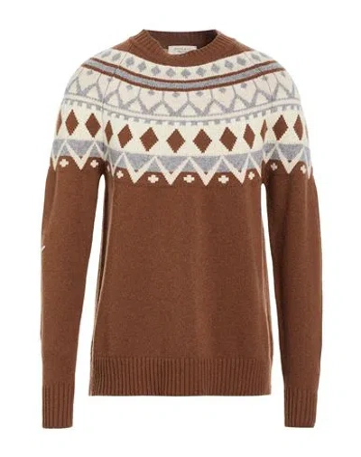 Wool & Co Man Sweater Brown Size Xl Wool