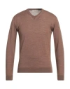 Wool & Co Man Sweater Brown Size Xxl Merino Wool