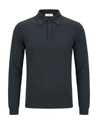 Wool & Co Man Sweater Charcoal Size 3xl Cotton In Blue