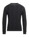 Wool & Co Man Sweater Charcoal Size S Merino Wool In Grey