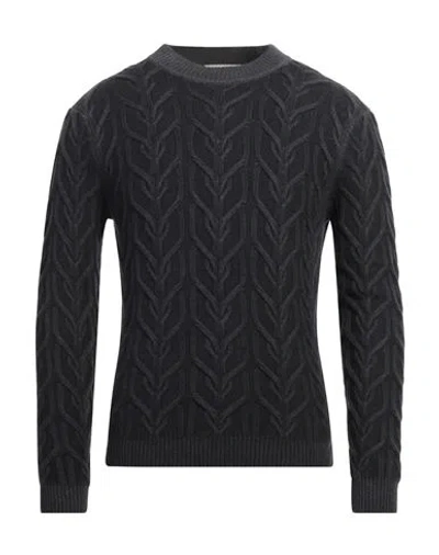 Wool & Co Man Sweater Charcoal Size S Merino Wool In Grey