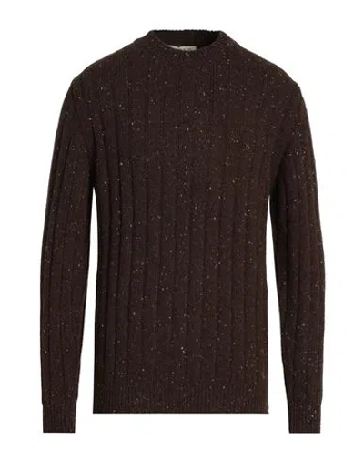 Wool & Co Man Sweater Chocolate Brown Size L Wool, Polyamide