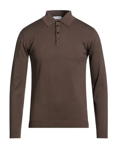 Wool & Co Man Sweater Chocolate Brown Size Xl Cotton